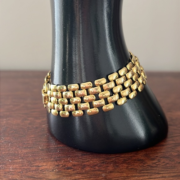 Panther link chain bracelet gold tone - Picture 7 of 11